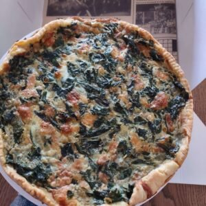 Eggplant and Spinach Quiche