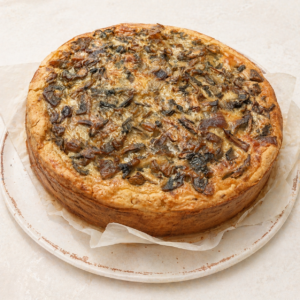 Mushrooms and Onion Quiche